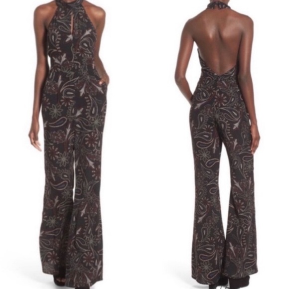 Astr Pants - ✨ ASTR the Label Paisley Halter Jumpsuit Wide Leg - Pantsuit Gorgeous